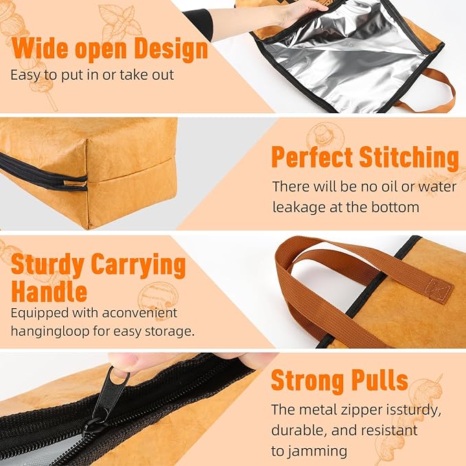 BBQ Blanket for Resting Meat,Smoker Meat Resting Blanket, Reusable Smoker Grilling Meat Insulated Resting Bag with Wide Mouth for Large Brisket/Beef/Pork Shoulders/Turkeys (BBQ Blanket 21in)