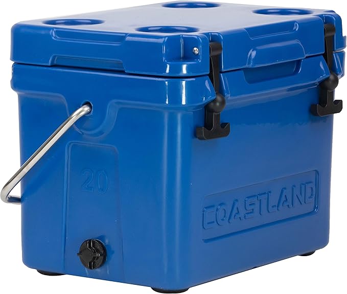 Coastland Bay Series Cooler Premium Everyday Use Insulated Rotomolded Cooler, Small Ice Chest for Tight Spaces, Soccer Games, & Tailgates