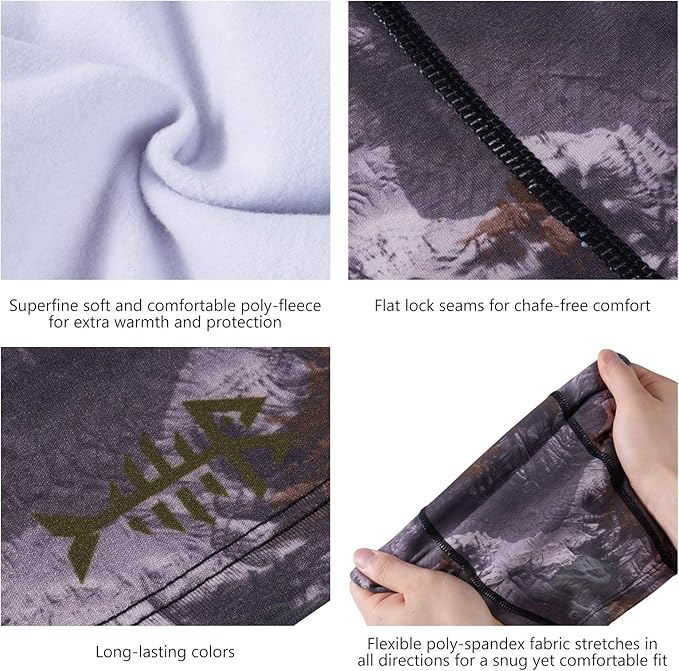 BASSDASH Winter Balaclava Fleece Ski Mask Ninja Hood Neck Warmer Fishing Hunting