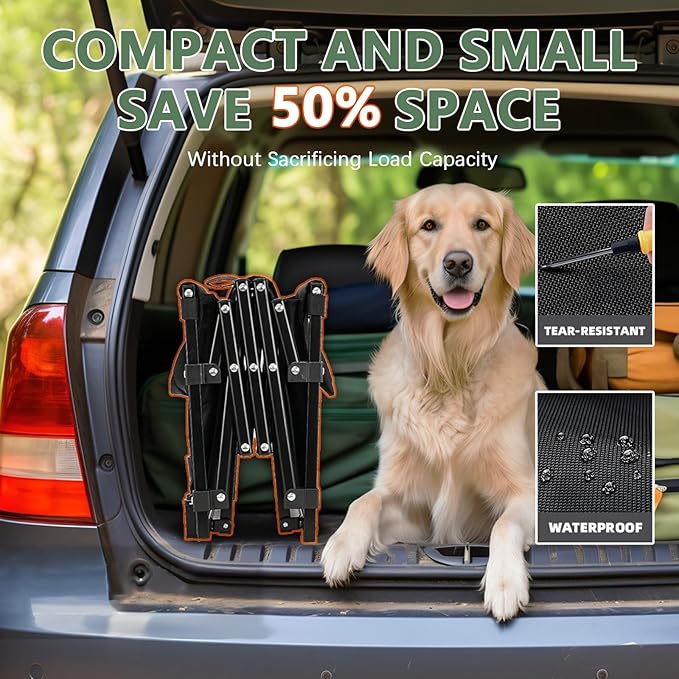 Collapsible Folding Wagon Cart with Tailgate - 300lbs Heavy Duty Foldable Utility Wagon and Brake Wheels - 100L Lightweight Grocery Wagons for Shopping Camping Sports Garden, Black