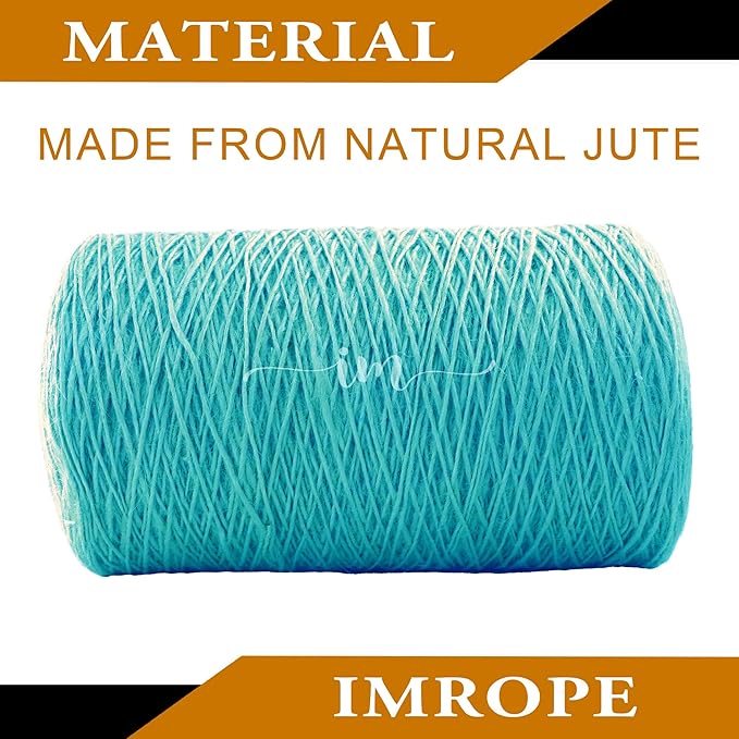 1mm x 3000 Feet Blue Jute Rope, Twine for Gardening Tomato Climbing Plant Tie Floristry Crafts Gift Wrapping Packing Decor