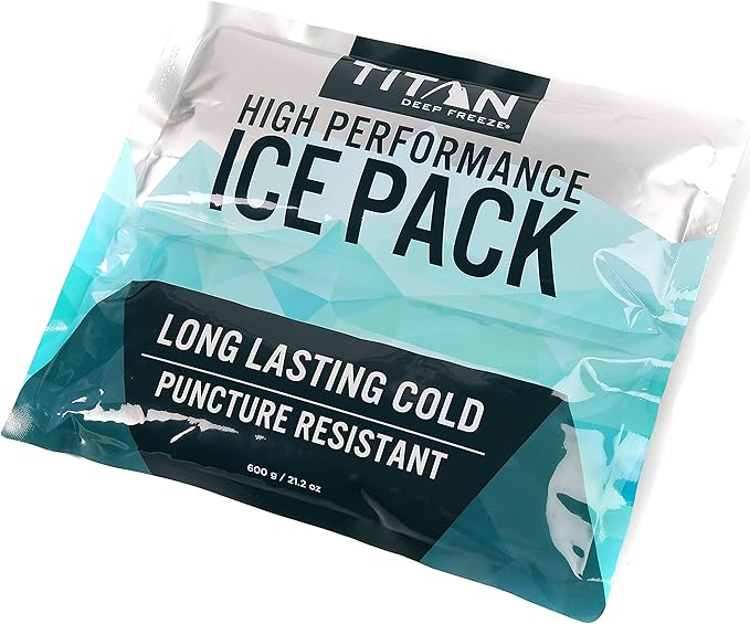 Arctic Zone Titan Deep Freeze Ice Pack- (2 Pack) 600 Gram High Performance Ice Pack - Long-Lasting, Puncture-Resistant Cold Pack Filled with Non-Toxic Gel…
