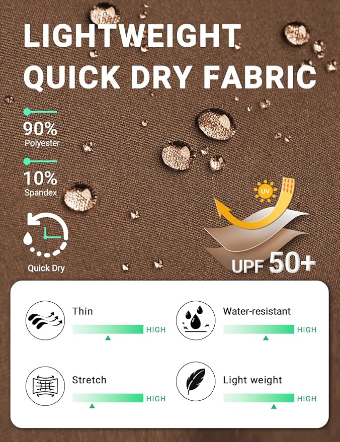 BVVU Women's Hiking Pants Lightweight Quick Dry Travel Outdoor Pants Waterproof Work Cargo Joggers with Zipper Pockets