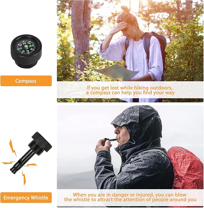 Camping Shovel, (24.21'') Survival Off Road E Tool Folding Shovel with Pickaxe, Portable Bag, High Carbon Steel, for Digging, Backpacking, Hiking, Gardening, Emergency, Outdoor