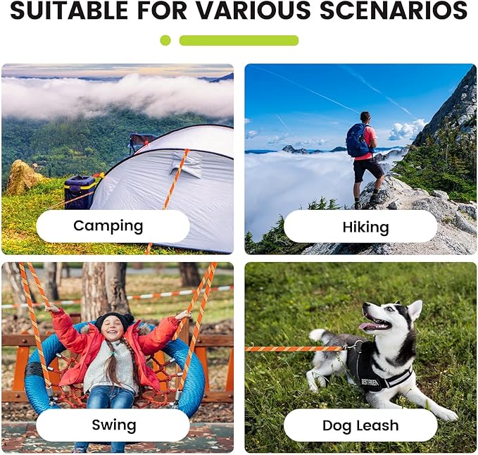 Double Braid Polyester Rope 1/2inch 50ft, 5290lbs Breaking Strength, Blue Arborist Rigging Rope for Various Indoor Outdoor Applications Hiking Camping Swing Sailing