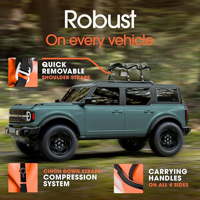 Earth Pak Waterproof Duffel Bag - Large Dry Bag, 1680D TPU, Heavy Duty, Camping & Marine Dry Bag, 8x8 Popout Pocket