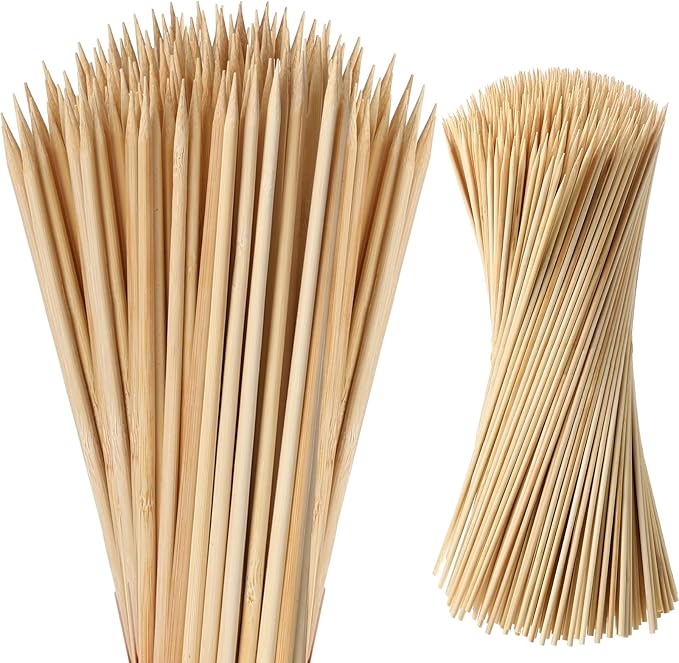 Suclain 500 Pcs Marshmallow Roasting Sticks 30" Long 5mm Thick, Smores Sticks Bamboo Skewers BBQ Kabob Grilling Barbecue Roasting Camping for Outdoor Fire Pits Campfires