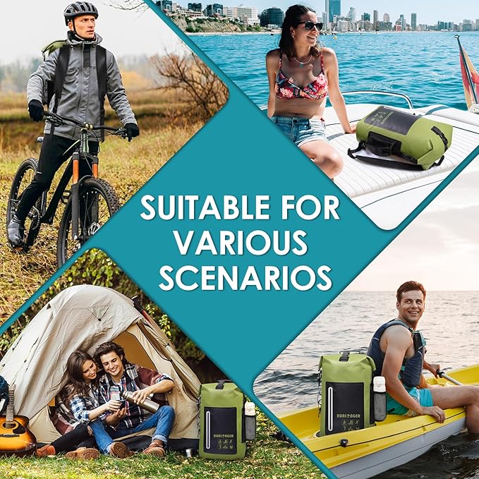 Dry Bag Backpack 20L/30L/40L- Roll Top Closure Bag - Heavy Duty Dry Bags Waterproof - Lightweight Durable Floating Dry Bag with IPX8 Waterproof Phone Case