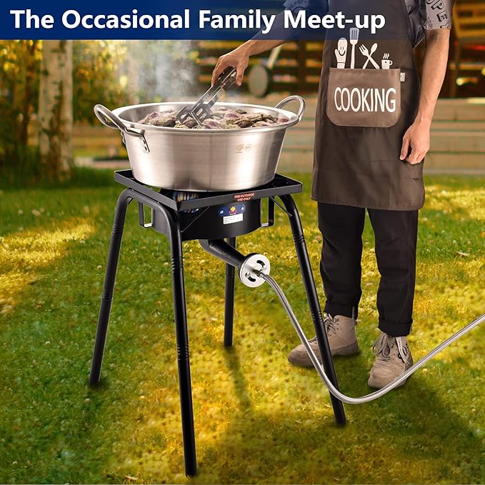 ARC 200,000BTU Propane Outdoor Burner Camp Stove Gas Burner,with Removable Legs,Ideal for Woks, Skillets and Pots