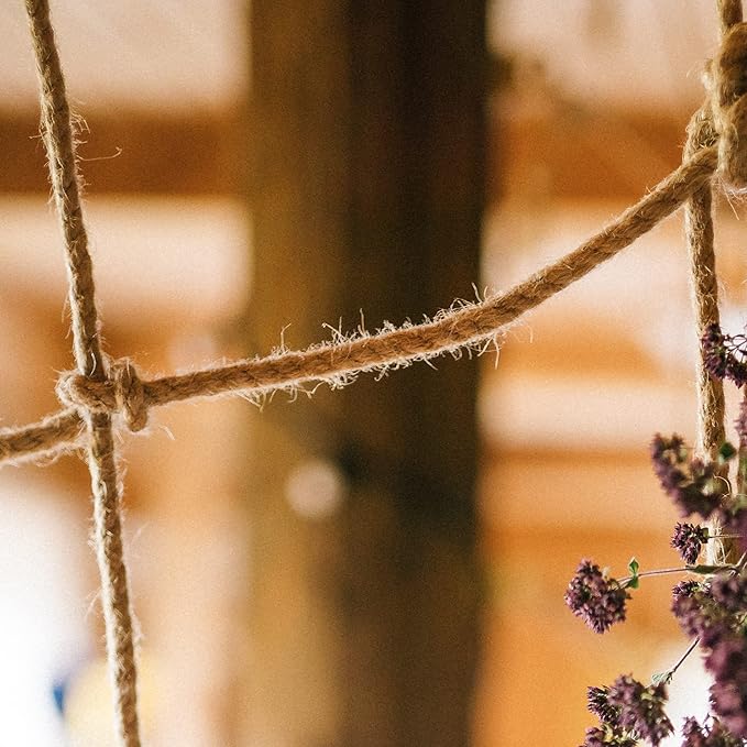 5mm x 200 Feet Natural Jute Rope, Twine for Gardening Tomato Climbing Plant Tie Floristry Crafts Gift Wrapping Packing Decor