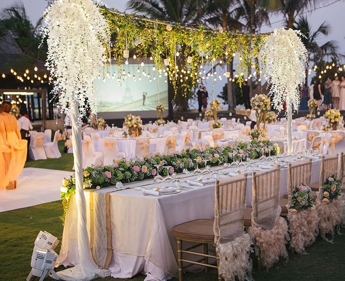 Fake Hanging Plants Artificial Plants Indoor Fake Plant Faux Hanging Plants Indoor Money Plants for Room Wedding Proch Yard Outdoor Home Wall Kitchen Bathroom Indoor Decoration in 3 Pcs(Pure White)