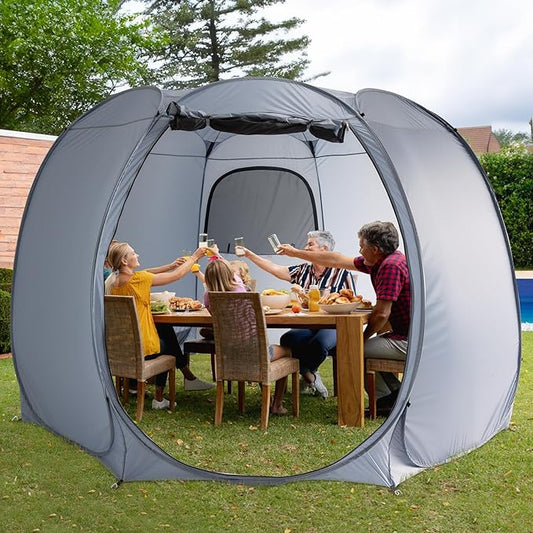 Alvantor Pop Up Screen Tent House Room Instant Outdoor Camping Canopy Sun Shelter Gazebo for Patio, Backyard & Deck, Privacy Tent(2-10 People, 8'x8' 10'x10' 12'x12')