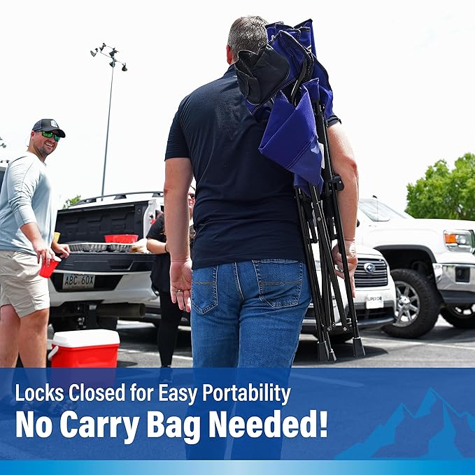 Kijaro Sports Fan Folding Chair, 26" L x 35.5" W x 37" H, Baltimore Ravens