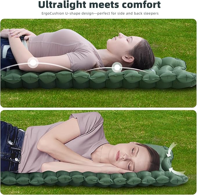 Gear Doctors Camping Pads Self Inflating Ultralight Apollo air 4.3-5.2 R Insulated Camping mats 1.5-3.3 in Must Haves Inflatable Foam air Sleep mat self Inflating air Mattress for Camping cot