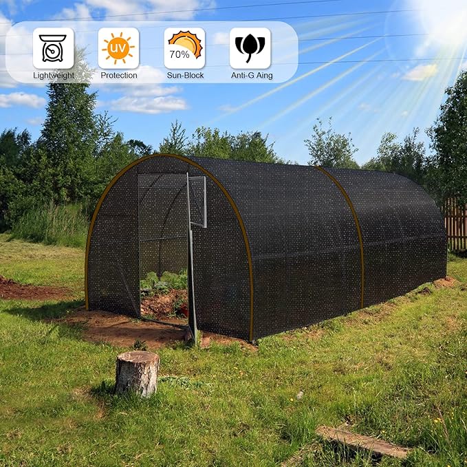 Garden Shade Cloth - for Plants Greenhouse 60-70% Sunblock Shade Neting - for Outdoor Garden Lawn Plant Sun Shade Cloths for Kennel Chicken Coop Shade Net Cover