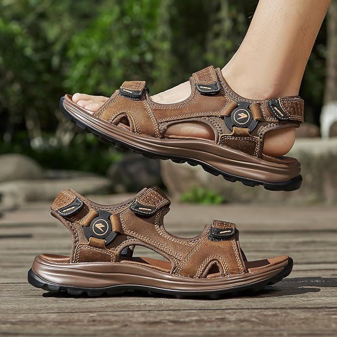 FLARUT Men's Sport Sandals Outdoor Hiking Sandal Open Toe Walking Sandals for Summer Beach Water Shoes