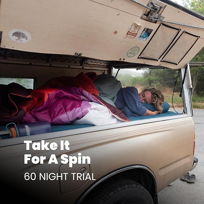 Rumpl Original Puffy Blanket - Warm, Water-Resistant Camping Blanket with 100% Recycled Synthetic Insulation, 52"x75", Original Puffy V2, Geo Cool