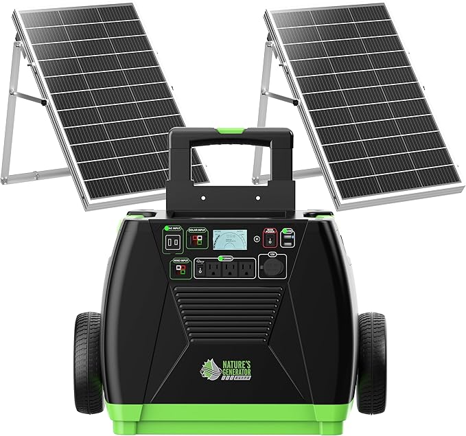 Nature's Generator Elite - Gold System:3600W Solar & Wind Powered Pure Sine Wave Off-Grid Nature's Generator Elite+2pcs 100W Solar Panel HKNGAUEL