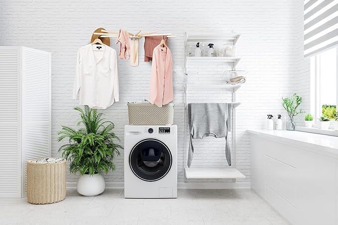 Pennsylvania Woodworks Wall Mounted Clothes Drying Rack - Heavy Duty, Collapsible Laundry Rack for Drying Clothes - Solid Maple Hardwood Foldable Drying Rack - Made in The USA (Large)