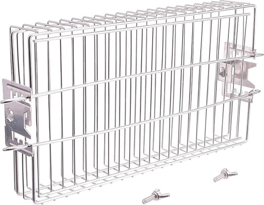Stainless Steel Flat Rotisserie Grill Basket Standard Size, Fits 1/2" or 3/8" Hexagon, 3/8" or 5/16" Square Spit Rod, If 3/4" Square Spit Rod MUST Use Together With DEWOSEN Rotisserie Forks