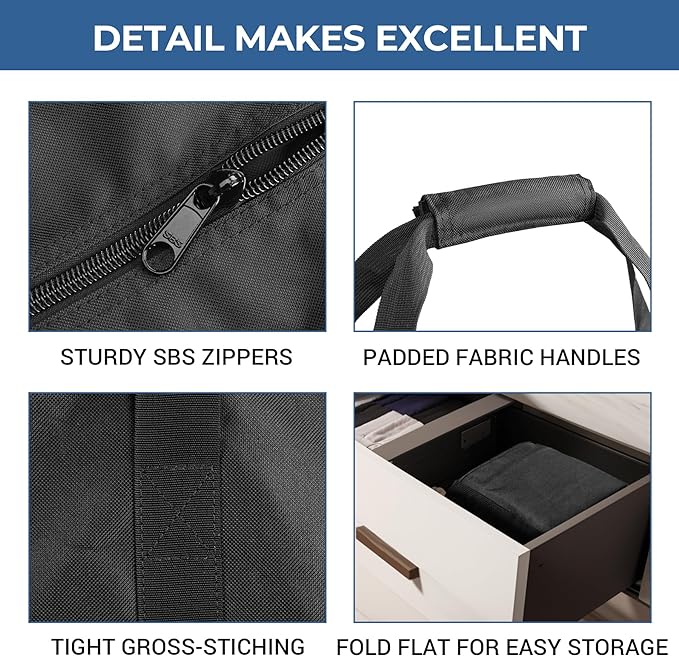 COOLBEBE 45Inches Tripod Carrying Case Bag Water Resistant Long Duffle Bag, Extra Large Zipper Foldable Storage Bag for Fishing Pole, Tripod, Tent, Umbrella (45inch, Black)