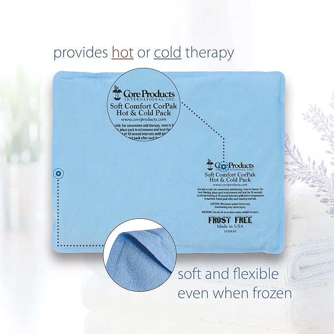 Core Products Soft Comfort CorPak, No Frost Hot and Cold Therapy Pack - 10" x 13", Made in The USA
