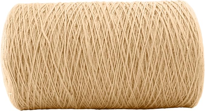 1.5mm x 2500 Feet Natural Jute Rope, Twine for Gardening Tomato Climbing Plant Tie Floristry Crafts Gift Wrapping Packing Decor