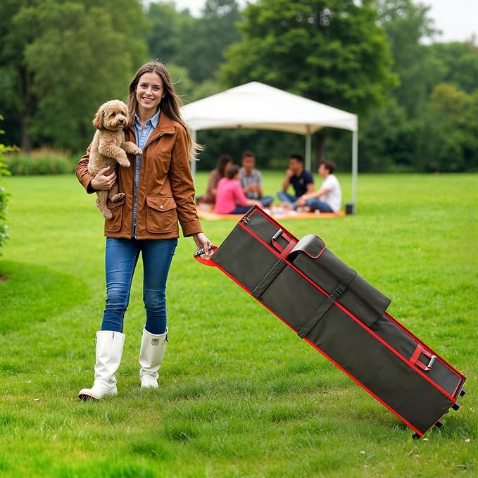 10 x 10 x 52 inch Tent Bag Replacement Part, Designed for 10 x 10 pop-up Tents, Comes with Handles and Rollers for Easy Carrying. Made of 800D Waterproof Oxford Fabric, Durable and Waterproof.