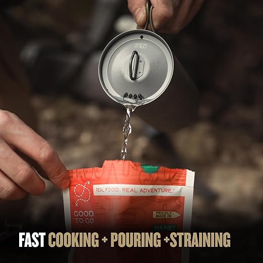 GRAYL GeoPress Titanium 24 oz Water Purifier Bottle with Cooking Lid - Filter for Hiking, Camping, Survival, Travel (Coyote Brown)