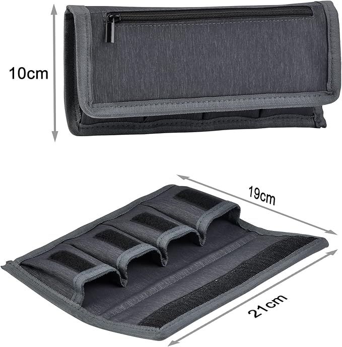 2Pcs Battery Storage Case Bag for LP-E6 EN-EL15 NP-FW50 NP-F550 DSLR Camera Batteries and AA AAA Battery