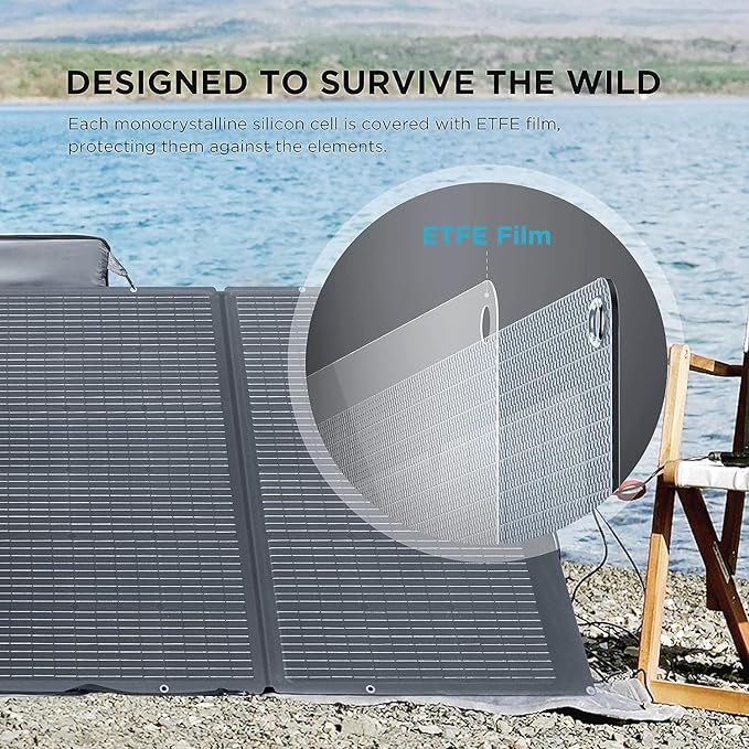 EF ECOFLOW Solar Generator 120V/3.6kWh DELTA Pro with 4x400W Portable Solar Panel, 23% High-Efficiency, 5 AC Outlets, 3600W Portable Power Station for Home Use Emergency Blackout Camping RV