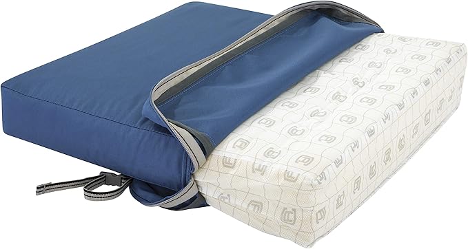 Classic Accessories Ravenna Water-Resistant 19 x 19 x 3 Inch Patio Seat Cushion, Empire Blue, Chair Seat Cushion
