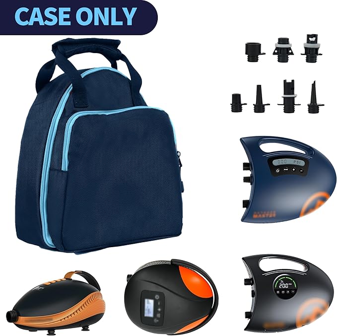Carrying Waterproof Bag Compatible with OutdoorMaster Paddle Board Pump The SHARK/The Dolphin SUP Pump, Electric air pump bag Portable Storage Pocket for Paddle Board Accessories(Box Only)