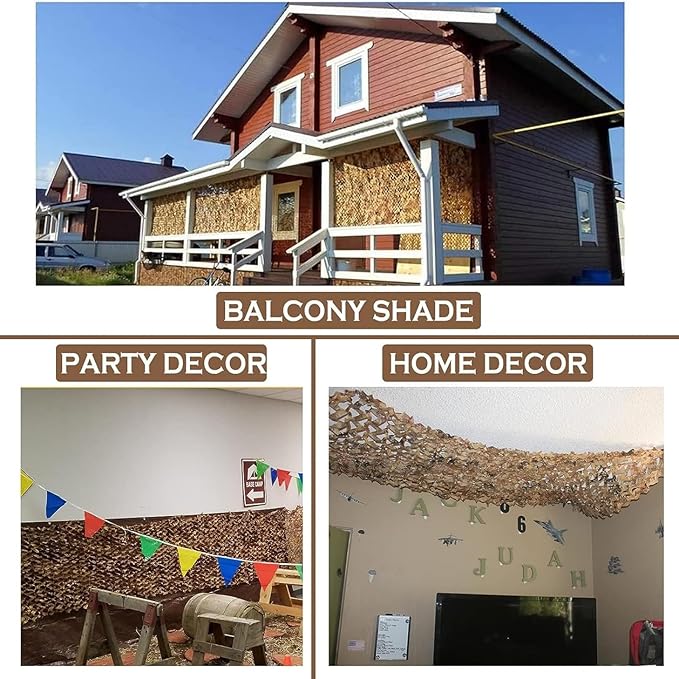 Camo Netting Camouflage Netting 20x20 10x20 10x10 Bulk Roll Burlap Camo Tarp Sunshade Net for Hunting Blind Dinosaur Birthday Jungle MilitaryTheme Party Decoration Camping Shooting