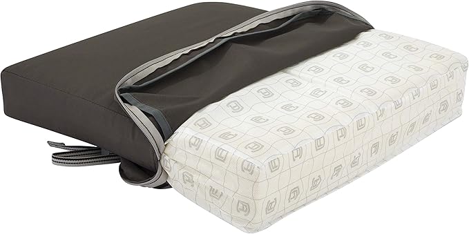 Classic Accessories Ravenna Seat Cushion, 21x21x3 Inch (Pack of 1), Dark Taupe 4 Sq Ft, Chair Seat Cushion