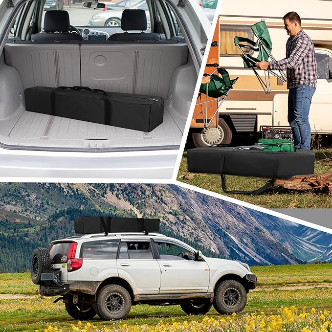 COOLBEBE 45Inches Tripod Carrying Case Bag Water Resistant Long Duffle Bag, Extra Large Zipper Foldable Storage Bag for Fishing Pole, Tripod, Tent, Umbrella (45inch, Black)