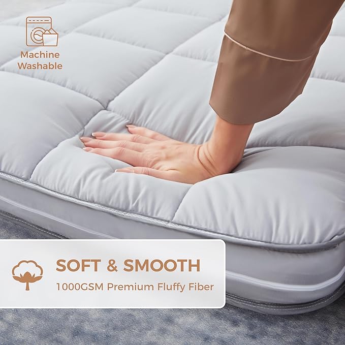 4Inch Cot Mattress Topper,Narrow Twin Gel Infused Memory Foam,Machine Washable Pillow Top Cover,Roll Up Floors Mat,Portable Folding Sleep Pad(75 X 30“)