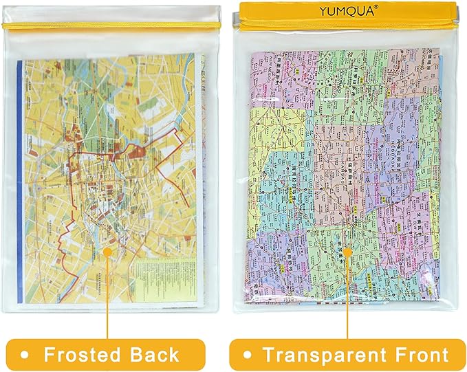 Waterproof Bags Large Size 3 Pack, Clear Watertight Pouch Holder for Document Map Camera Mobile Phone Car Key, fits Kayaking Boating Hiking Water Sports