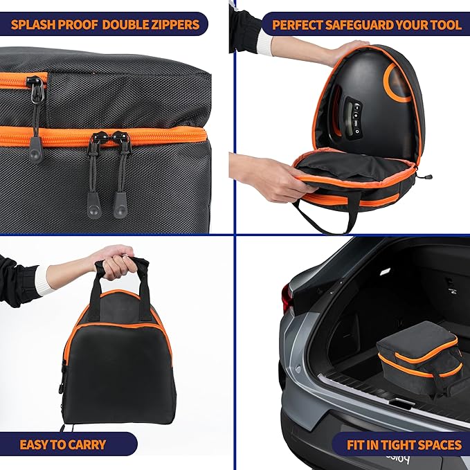 Carrying Waterproof Bag Compatible with OutdoorMaster Paddle Board Pump The SHARK/The Dolphin SUP Pump, Electric air pump bag Portable Storage Pocket for Paddle Board Accessories(Box Only)