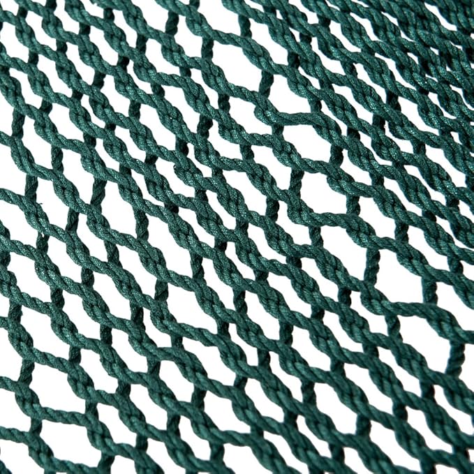 Lazy Daze Hammocks 10.5 FT Double 2 Person Caribbean Rope Hammock, Hand Woven Polyester Hammock with Spreader Bars, for Outside Outdoor Backyard Patio Poolside,450 LBS Capacity, Green