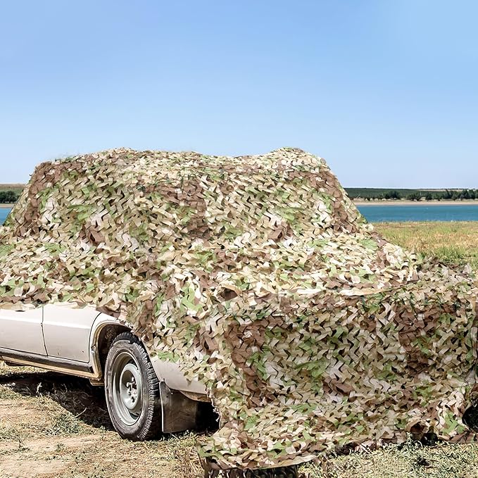 FLYEGO GEN 2 Camo Netting Camouflage Netting Hunting Blind Camo Net Camouflage Nets Military Surplus for Shooting Party Decoration Photograph Car Cover Sunshade