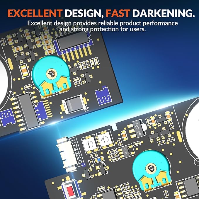 Auto Darkening Welding Lens 3.54"x4.33" with 2 Arc Sensors, Adjustable Shade 4/9-13 for Welding Helmets Automatic Darkening Lens & Premium Welding Helmet Accessories