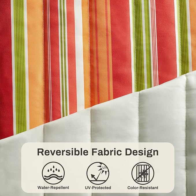 12 FT Double Quilted Fabric Hammock with Spreader Bars and Pillow 450 LBS Weight Capacity 2 Person Hammock for Outdoor Patio Backyard Poolside