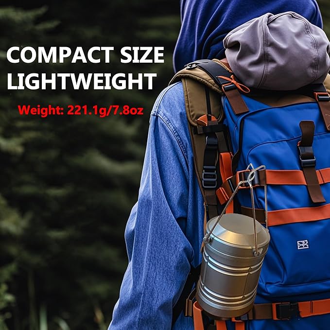 4 Pack Camping Lanterns, Battery Powered LED Lantern for Hurricanes, Power Outages, and Outdoor Use