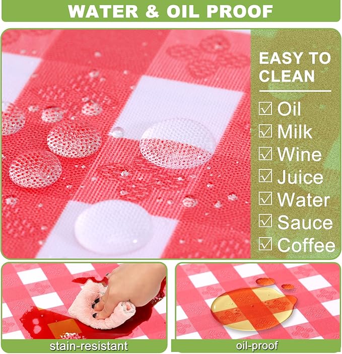 Fitted Picnic Table Cover with Bench Covers Vinyl Waterproof Elastic Edges Fitted Rectangle Tables Patio Tablecloth Camping Gear and Essentials Rv Accessories Road Trip Supplies Car Travel Must Haves