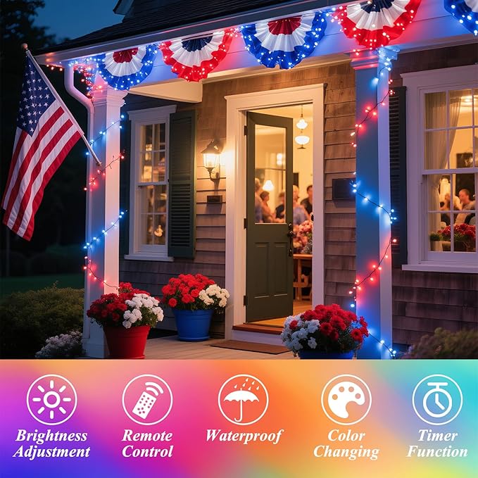 200 LED Christmas Lights Color Changing, 35 Colors 66FT Halloween String Lights with Remote Timer, Connectable Waterproof Twinkle Lights Plug in for Xmas Tree Outdoor Holiday Wedding Party Decor