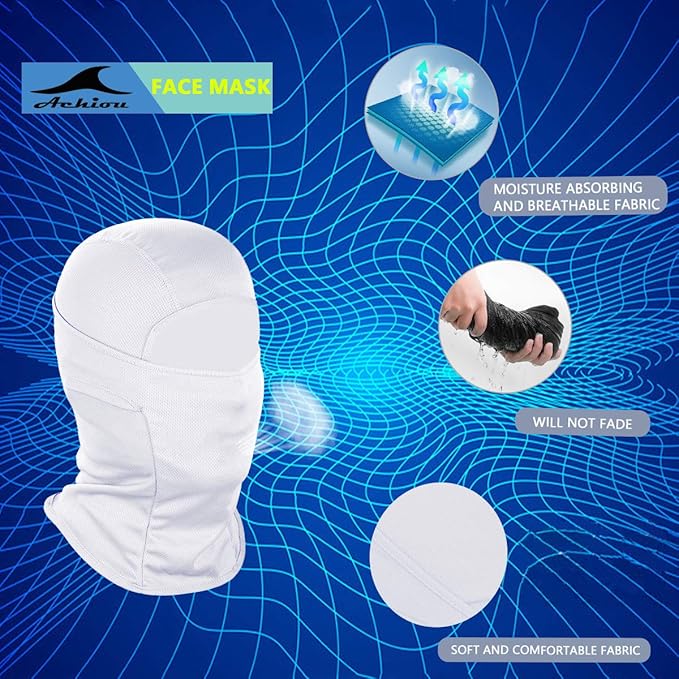 Achiou Ski Mask for Men Women, Balaclava Face Cover, Shiesty Mask UV Protector Lightweight for Motorcycle Snowboard