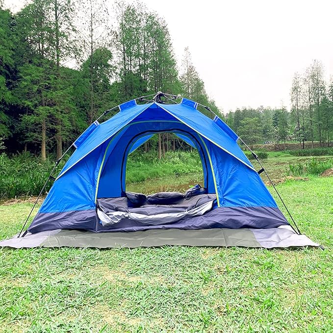 Tent Footprint, 1-4 Person Waterproof Camping Tarp Lightweight Ground Sheet Mat for Backpacking, Hiking, Beach, Picnic