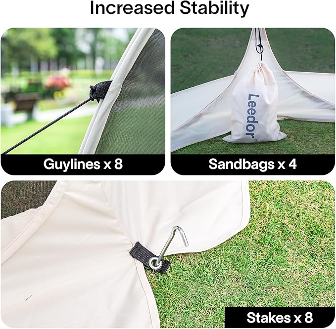 Alvantor Pop Up Screen Tent House Room Instant Outdoor Camping Canopy Sun Shelter Gazebo for Patio, Backyard & Deck, Privacy Tent(2-10 People, 8'x8' 10'x10' 12'x12')