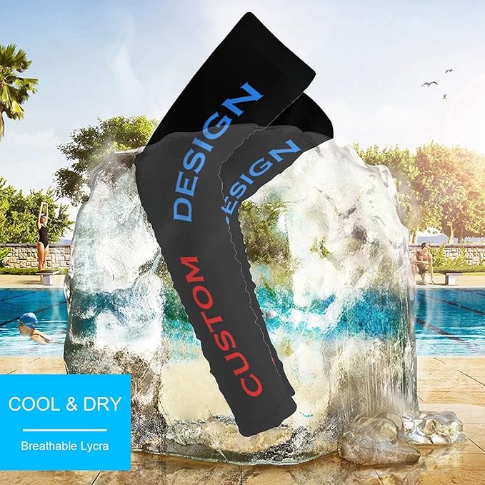 Custom Cooling Compression Arm Sleeves Add Your Design Personalized Oversleeve Covers for Outdoor Activity